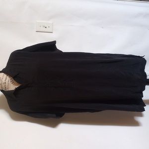 Athleta Black 100% Silk  Shirt Dress